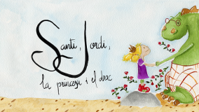 Imagen de portada de "Santi, Jordi, la princesa i el drac"